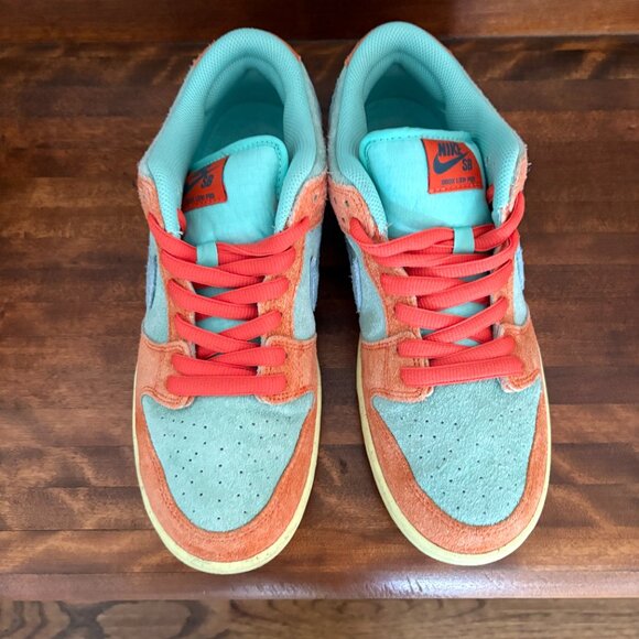 Nike SB Dunk Low Pro PRM Orange Emerald Rise DV5429-800 Men’s Size 8.5 - Picture 2 of 6